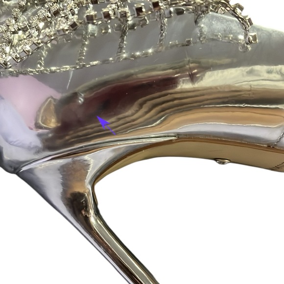 NIB Silver Specchio Vince Camuto Stiletto - Size 6.5 - Picture 8 of 10